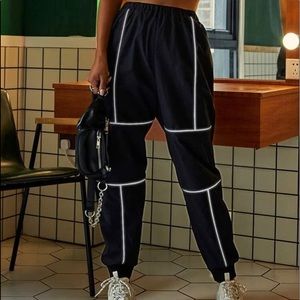 Shein black detailed pants